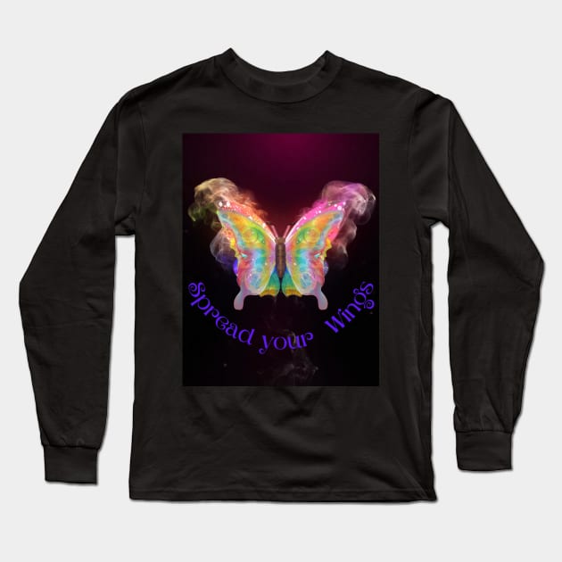 Butterfly Mystic Spread your Wings Long Sleeve T-Shirt by MissV